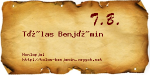 Tálas Benjámin névjegykártya