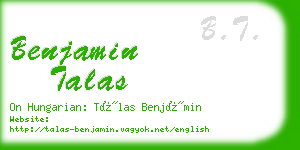 benjamin talas business card